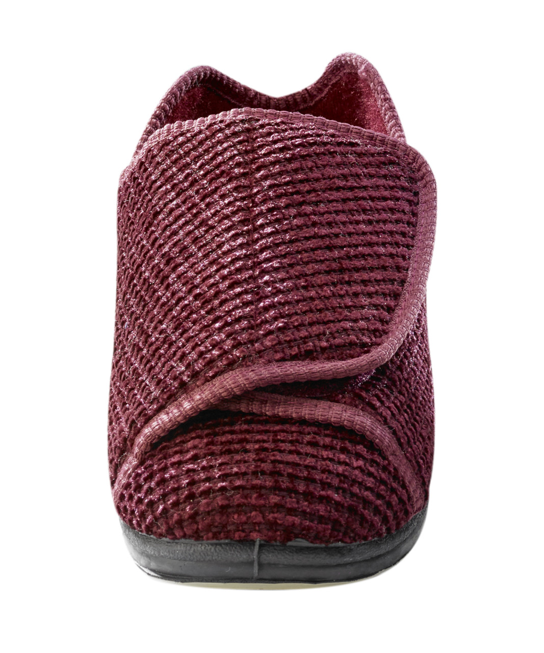 Silvert's 101000301 Womens Extra Extra Wide Width Adaptive Slippers , Size 5, BURGUNDY