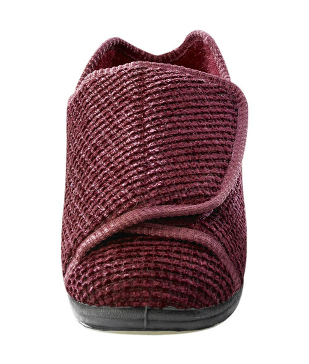 Silvert's 101000302 Womens Extra Extra Wide Width Adaptive Slippers , Size 6, BURGUNDY