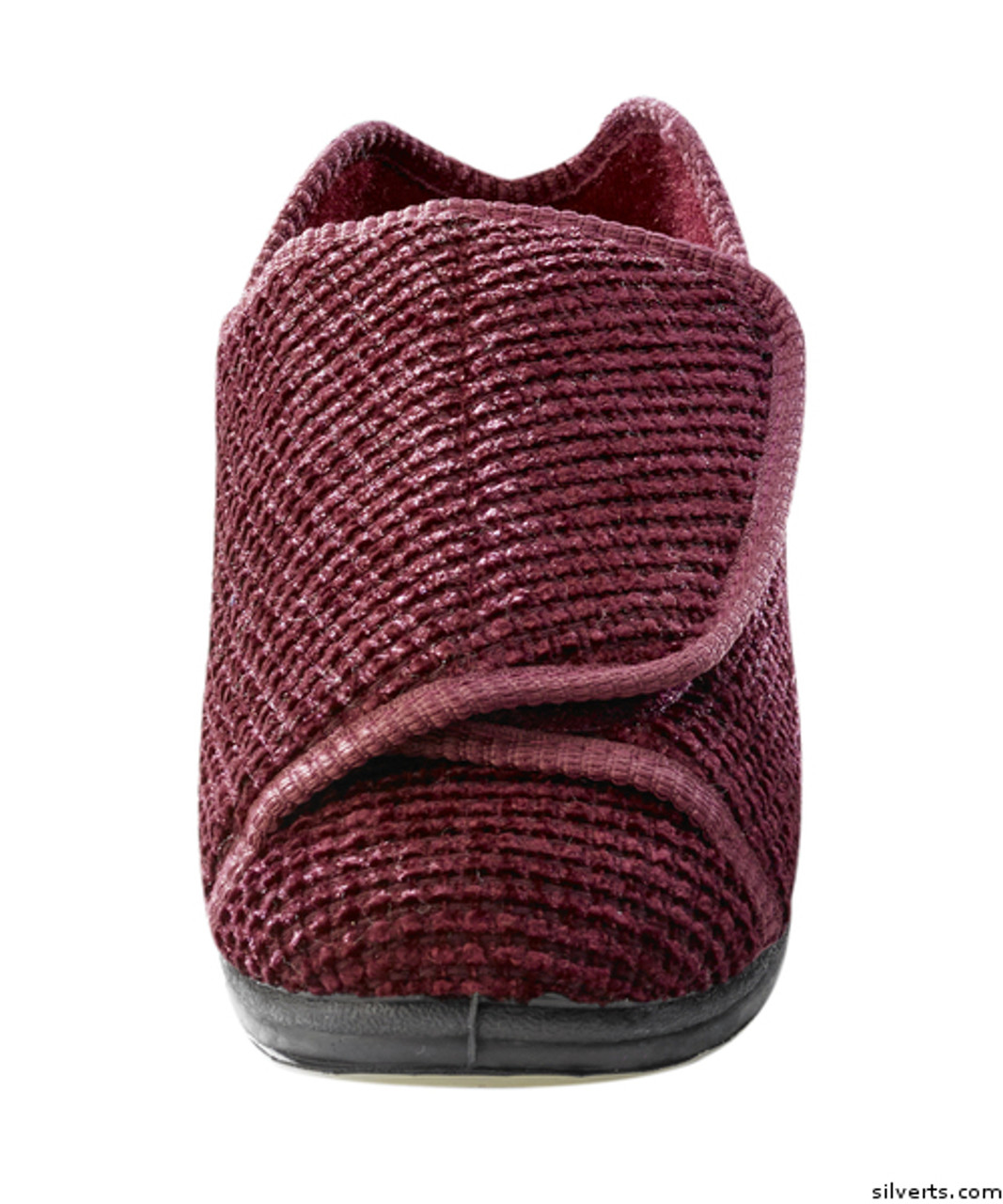 Silvert's 101000307 Womens Extra Extra Wide Width Adaptive Slippers , Size 11, BURGUNDY