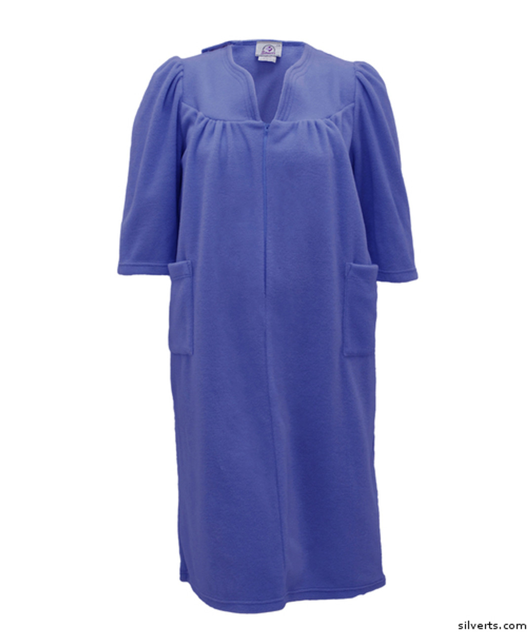 Silvert's 264500706 Womens Warm Open Back Adaptive Fleece Robe , Size 2X-Large, VIOLET
