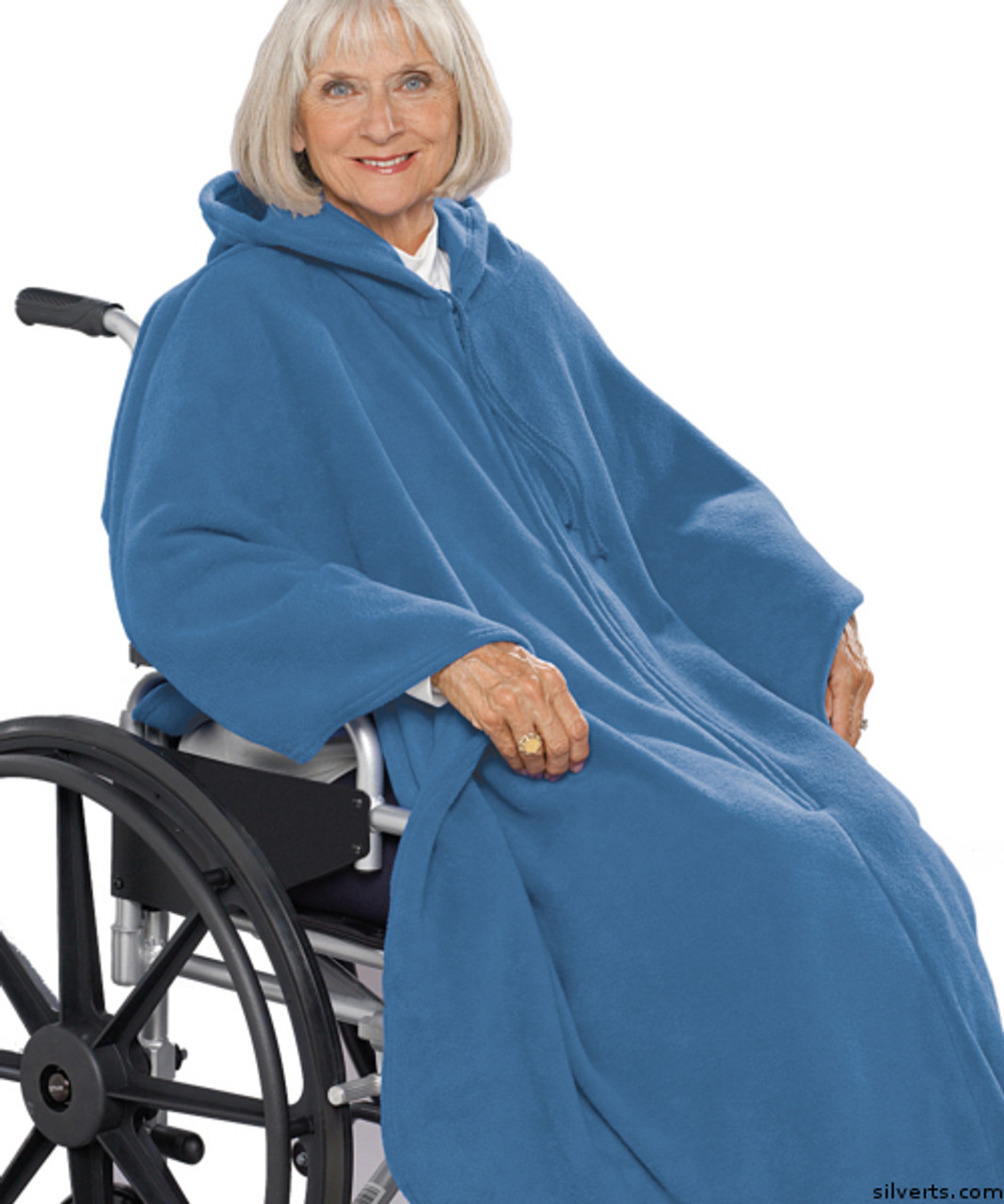 Silvert's 271000301 Mens Wheelchair Cape & Womens Adaptive Wheelchair Cape Clothing , Size ONE, WEDGEWOOD