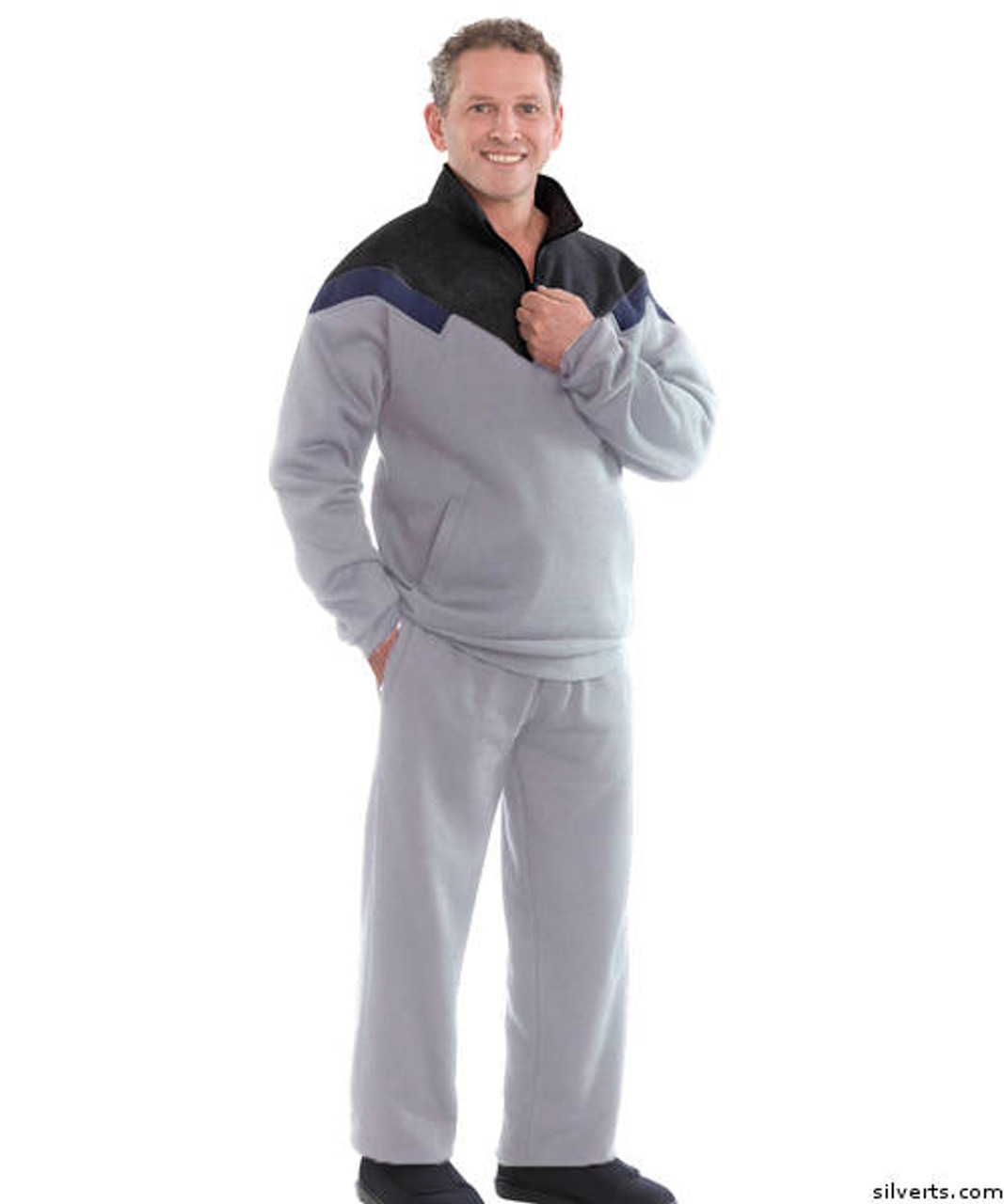 gray sweatsuit