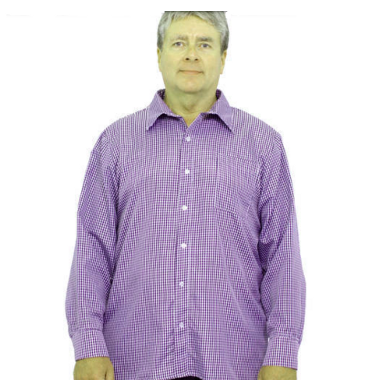 Silvert's 507501704 Men's Adaptive Sport Shirt , Size Large, BURGUNDY CHECK (Silvert's 507501704)