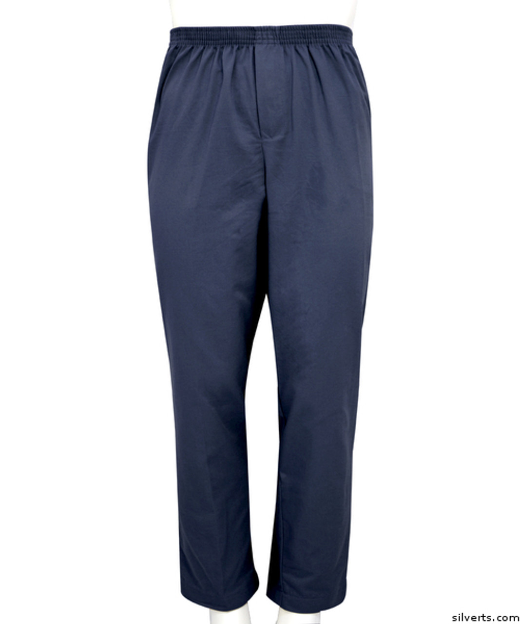 Silvert's 507900104 Full Elastic Waist Pants For Men , Size Large, NAVY