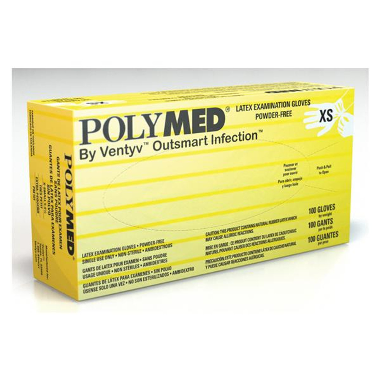 Sempermed PM101 Polymed Gloves Latex, Powder-Free, non-sterile, X-SMALL, 100/bx