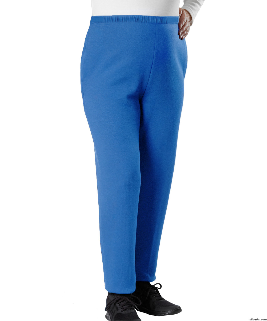 Silvert's 141230303 Conventional Fleece Track Pants For Women , Size Medium, ROYAL