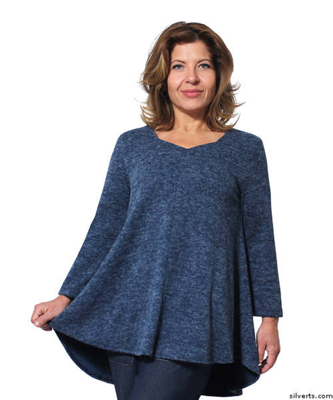 Silvert's 236130305 Women Chic Stylish Diamond, Size X-Large, STEEL BLUE