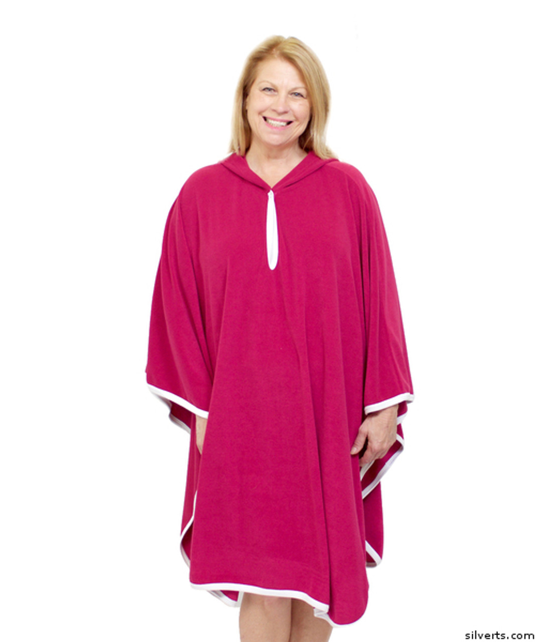 Silvert's 302000201 Terry Shower Cape  , Size ONE, PINK