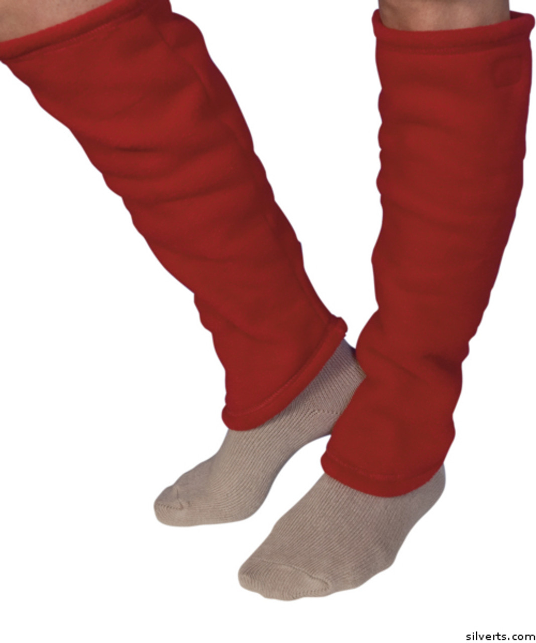 Silvert's 302600104 Women's Cozy Leg Warmers & Ankle Warmers , Size Large, RED