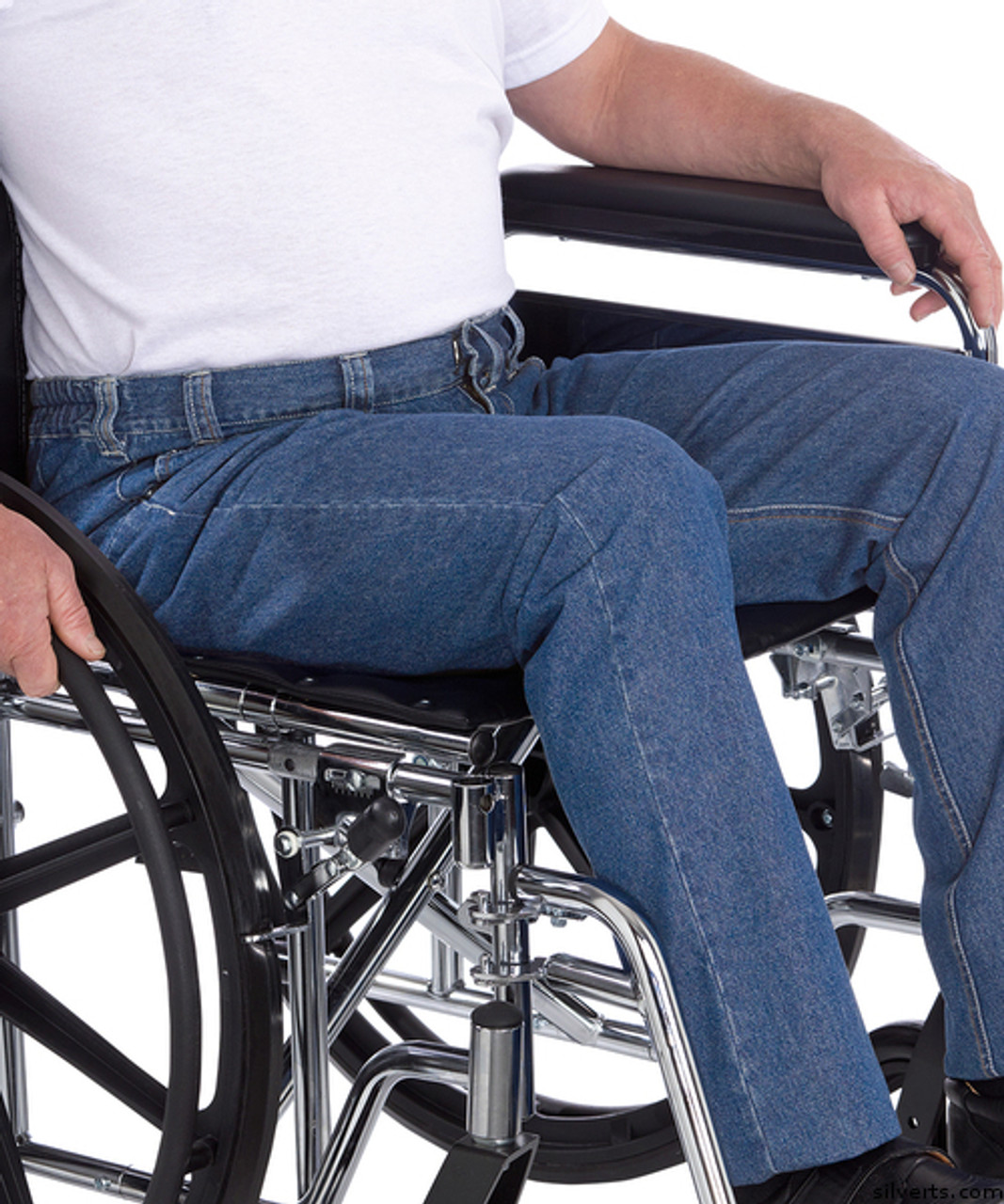 Silvert's 410530106 Wheelchair Jeans For Men , Size 38, DENIM