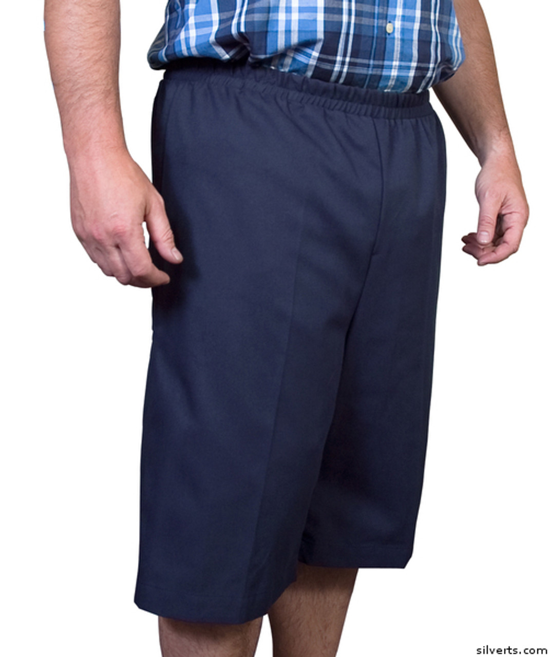 Silvert's 500400205 Mens Adaptive Shorts , Size X-Large, NAVY