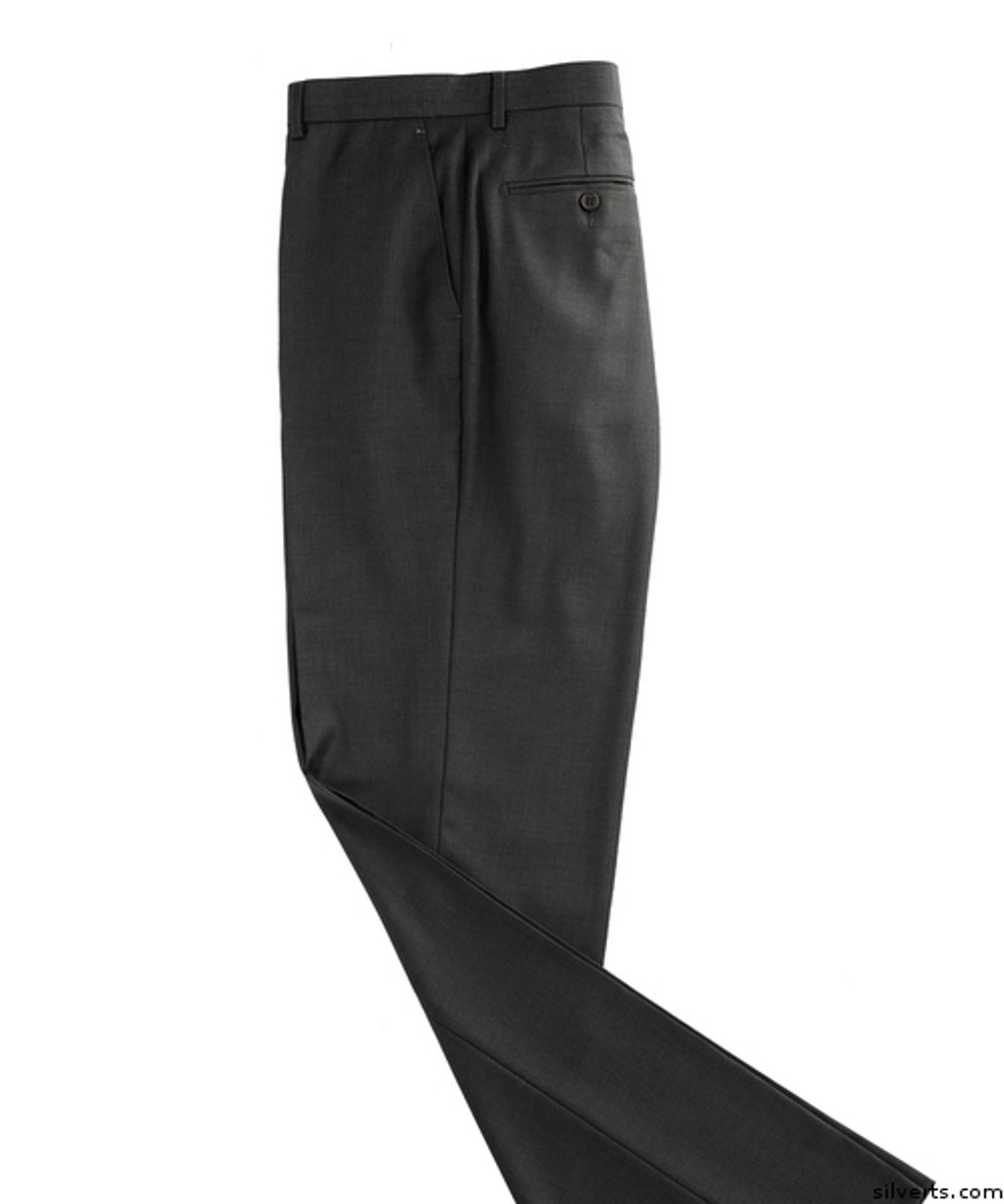 Silvert's 501900203 Mens Washable Dress Pants , Size 32, BLACK