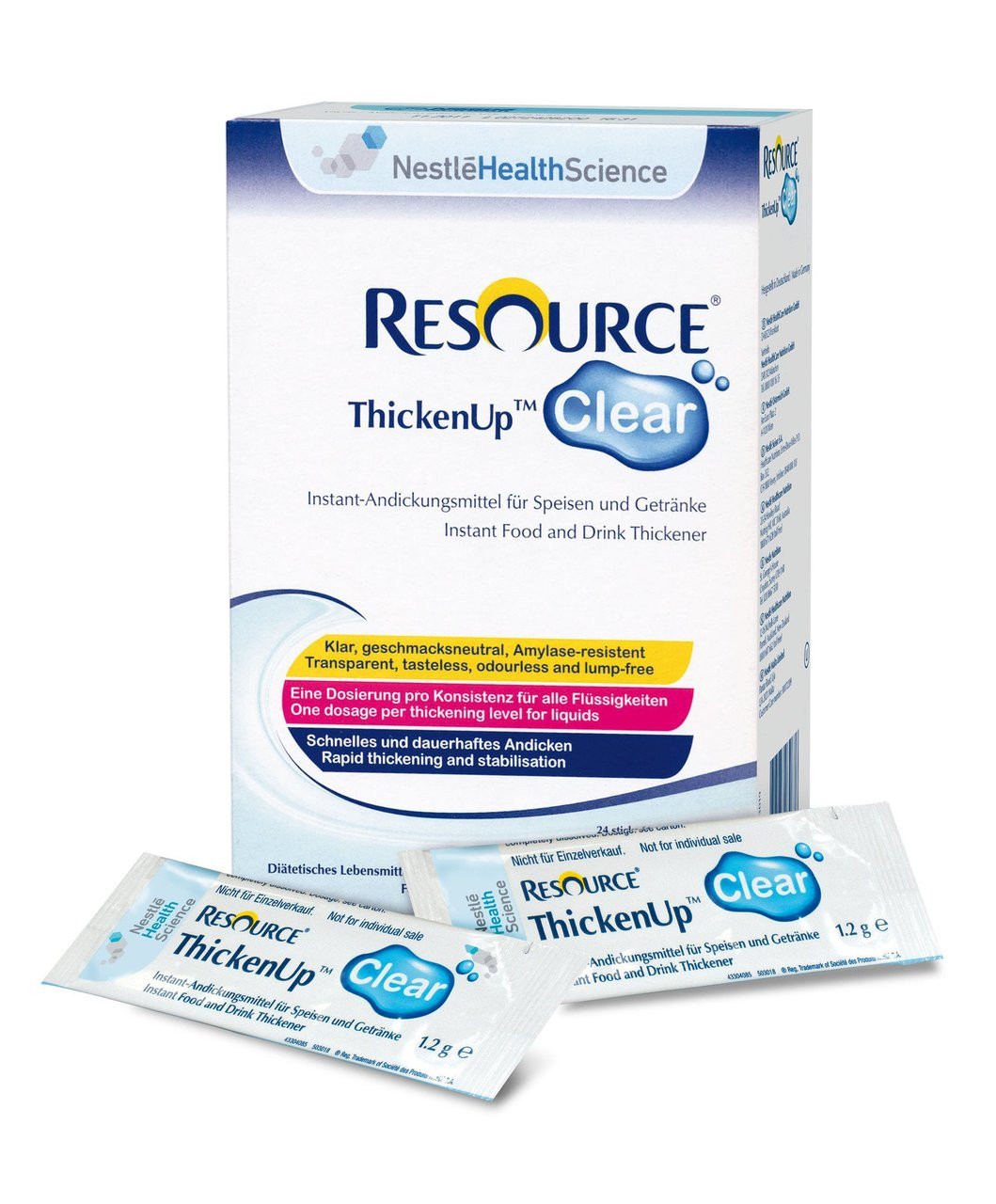 Nestle 12138489 Resource ThickenUp Clear 1.2g stick pack 288/Case NN12138489 (Nestle 12138489)