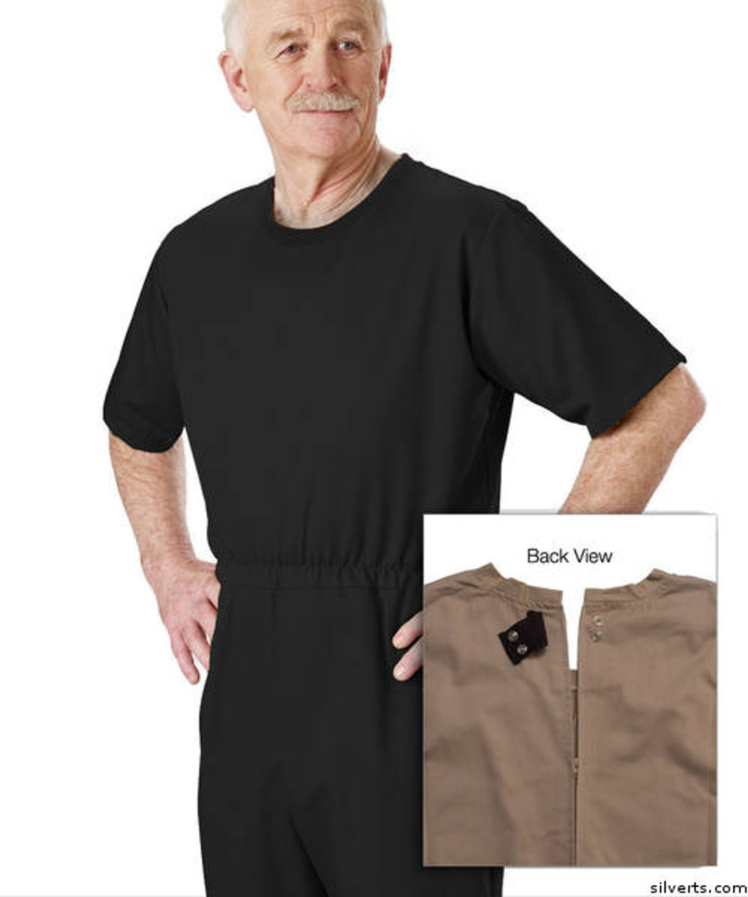 Silvert's 508300205 Mens' Alzheimers Clothing , Size X-Large, BLACK