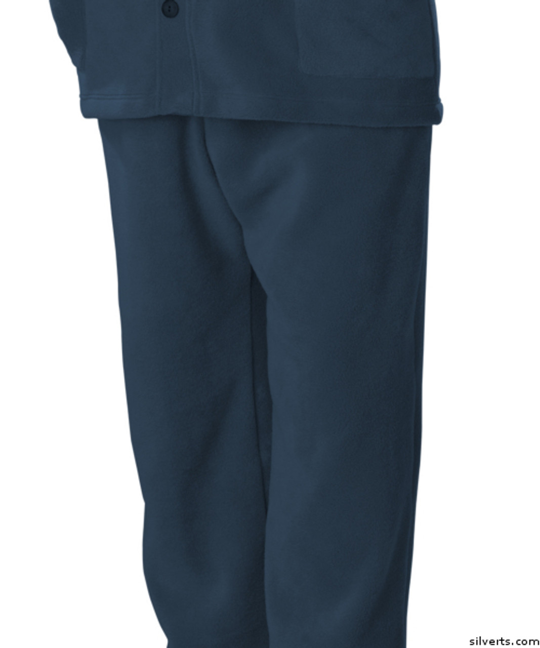 Silvert's 518100404 Mens Easy Access Clothing Polar Fleece Pants , Size Large, NAVY
