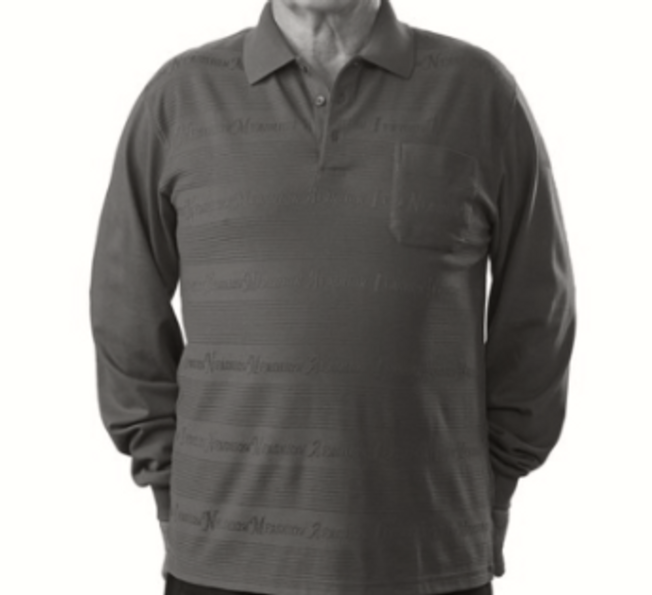 Silvert's 504801802 Men's Regular Long Sleeve Polo Jersey Shirt Top, Size Medium, BLACK NIGHT (Silvert's 504801802)