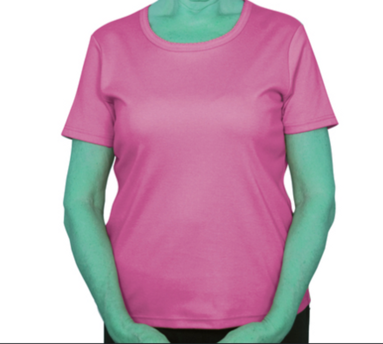 Silvert's 137200201 Women's Short Sleeve Top For Seniors , Size Small, MAGENTA (Silvert's 137200201)