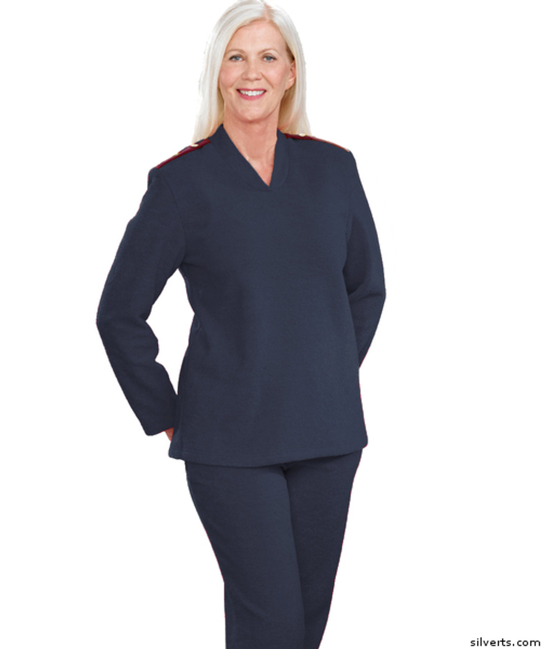 Silvert's 252510301 Plus Size Adaptive Tracksuit For Women , Size 2X-Large, NAVY