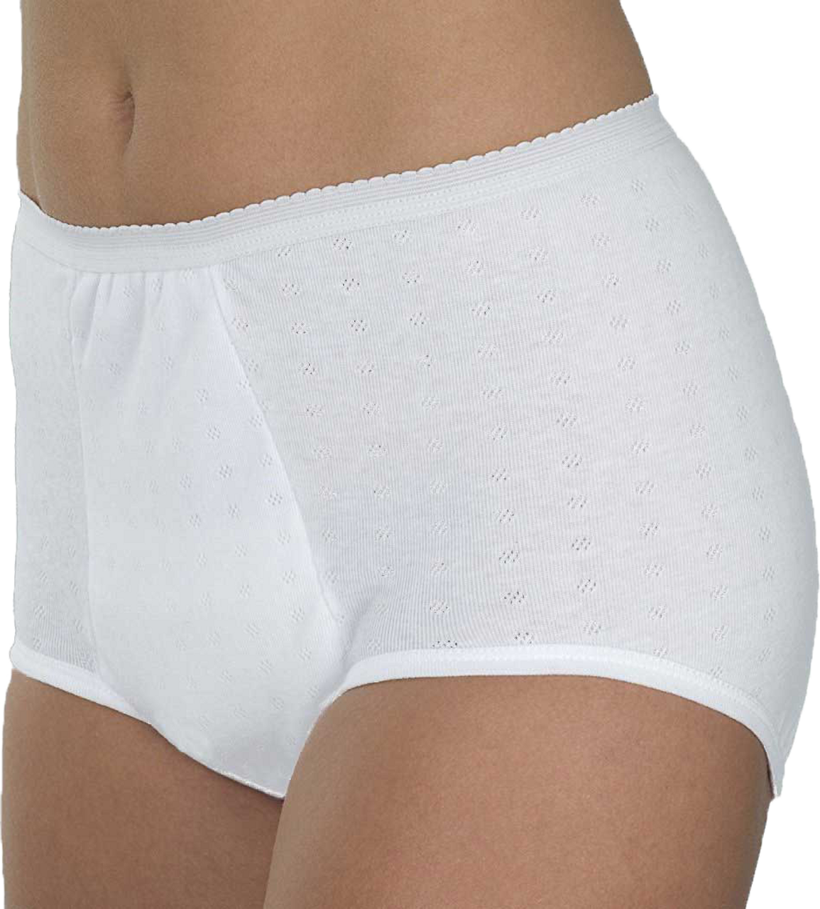 Wearever HDL200-WHITE-2XL Womens Maximum Absorbency Washable panties