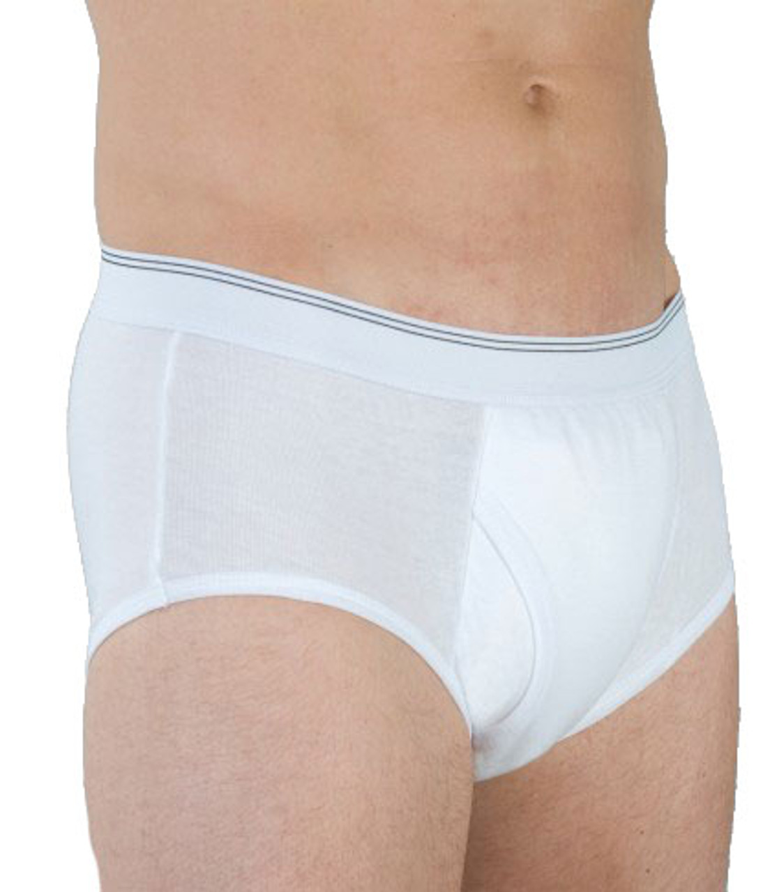 Wearever HDM100-WHITE-LG-3PK Men's Moderate Incontinence Briefs, 3 Pack