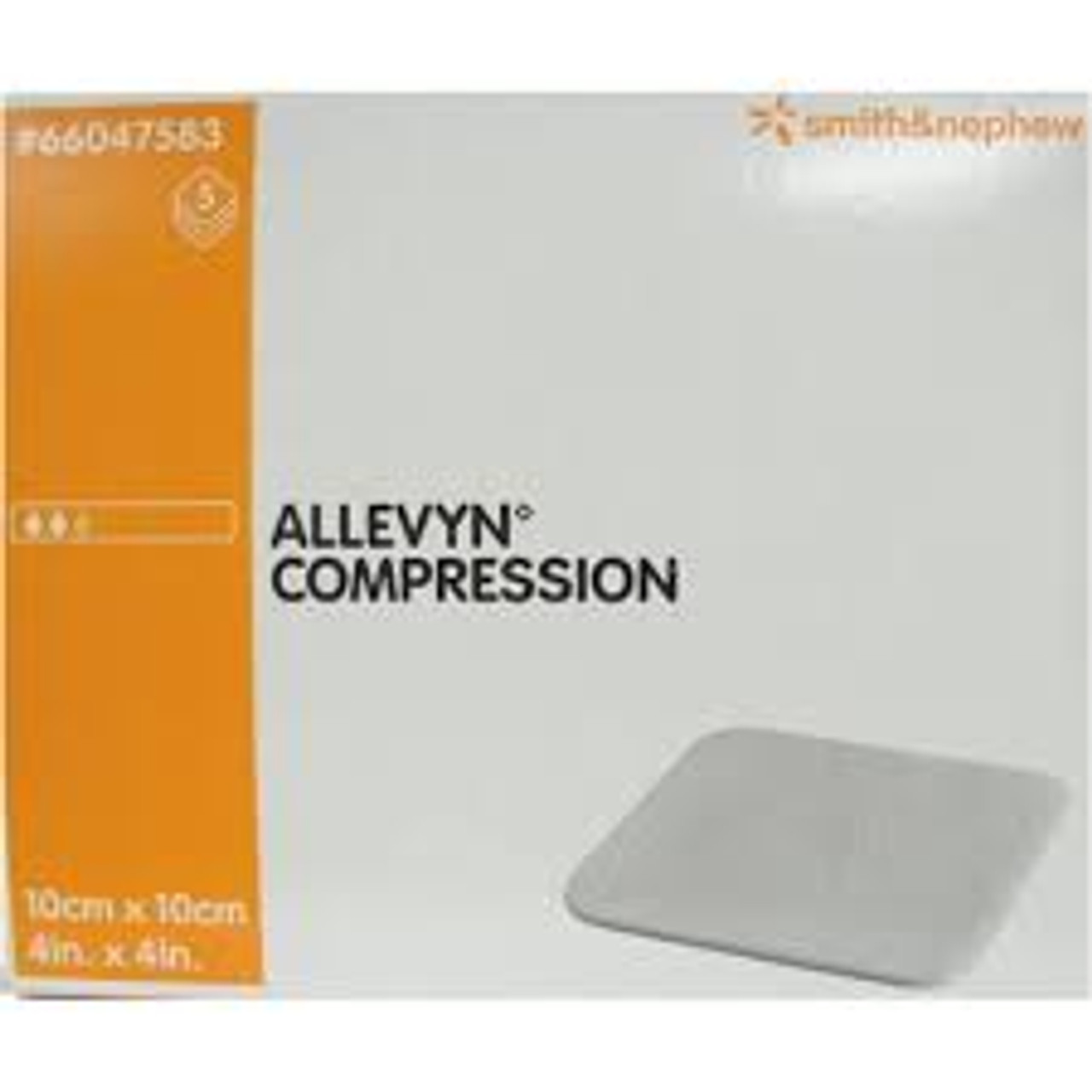 66047583 Allevyn Compression Polyurethane Foam Self-Adhesive 4"x4" 5/box (Case of 20)