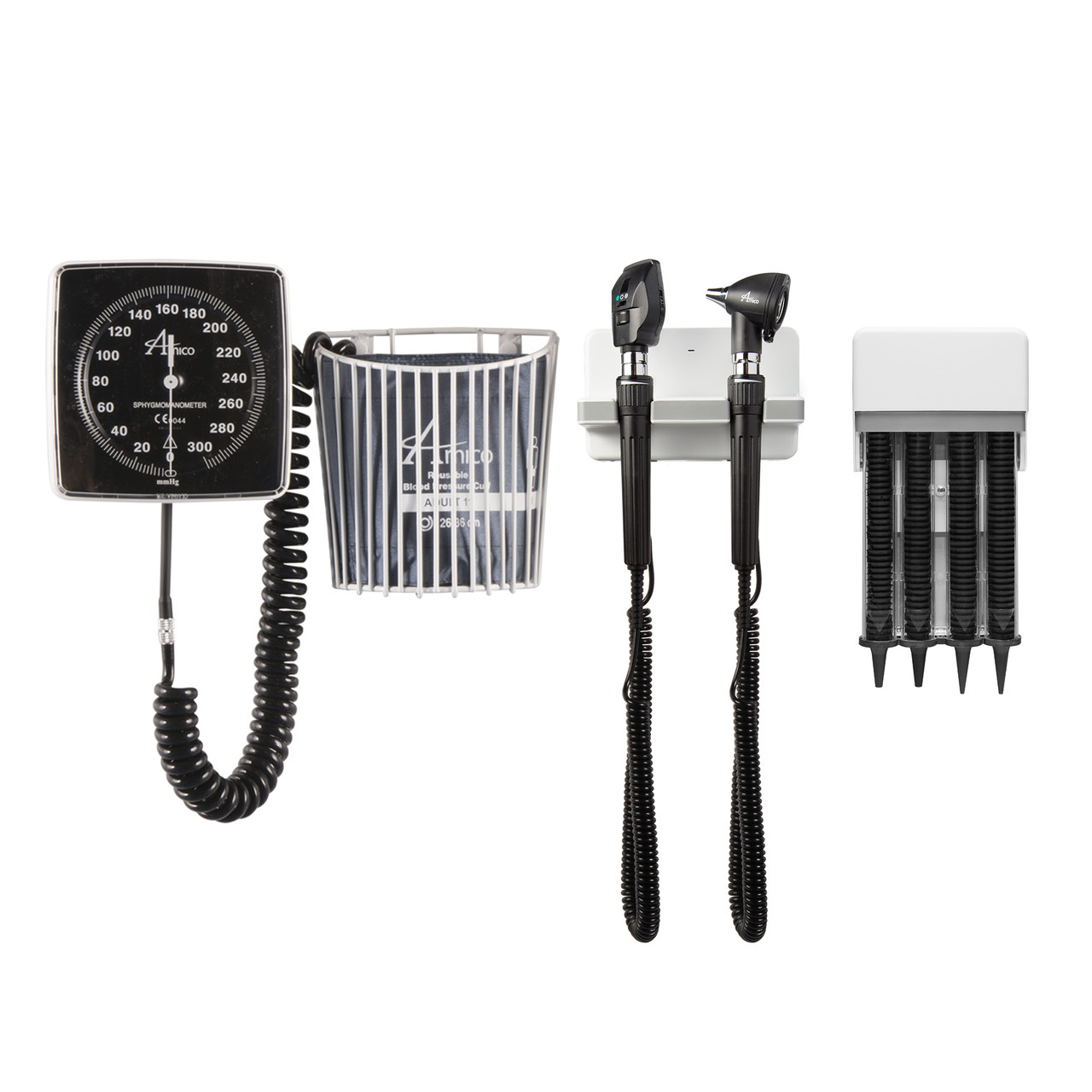 Amico DS-UDM-CHFH-DAX Direct-Mount Diagnostic Station with Ophthalmoscope, Otoscope, Specula Dispenser, Aneroid