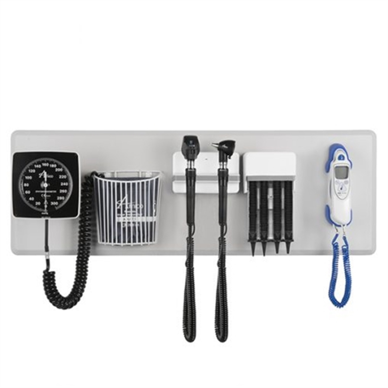Amico DS-ULG-CHFL-DXX Wallboard-Mounted Diagnostic Station with Ophthalmoscope, Otoscope, Specula Dispenser
