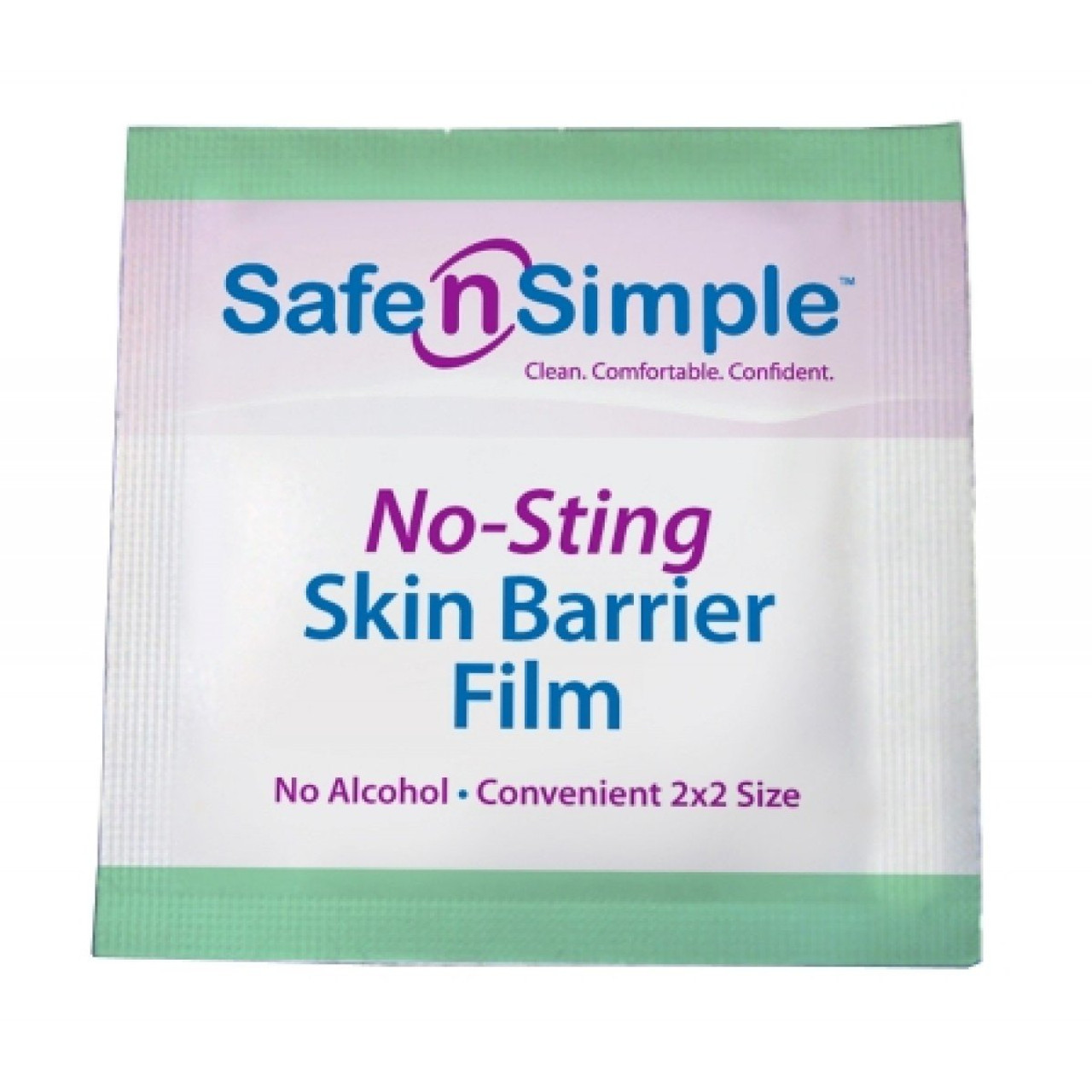 Safe N Simple SNS80725 No-Sting Skin Barrier film - 2" x 2" , 25/box