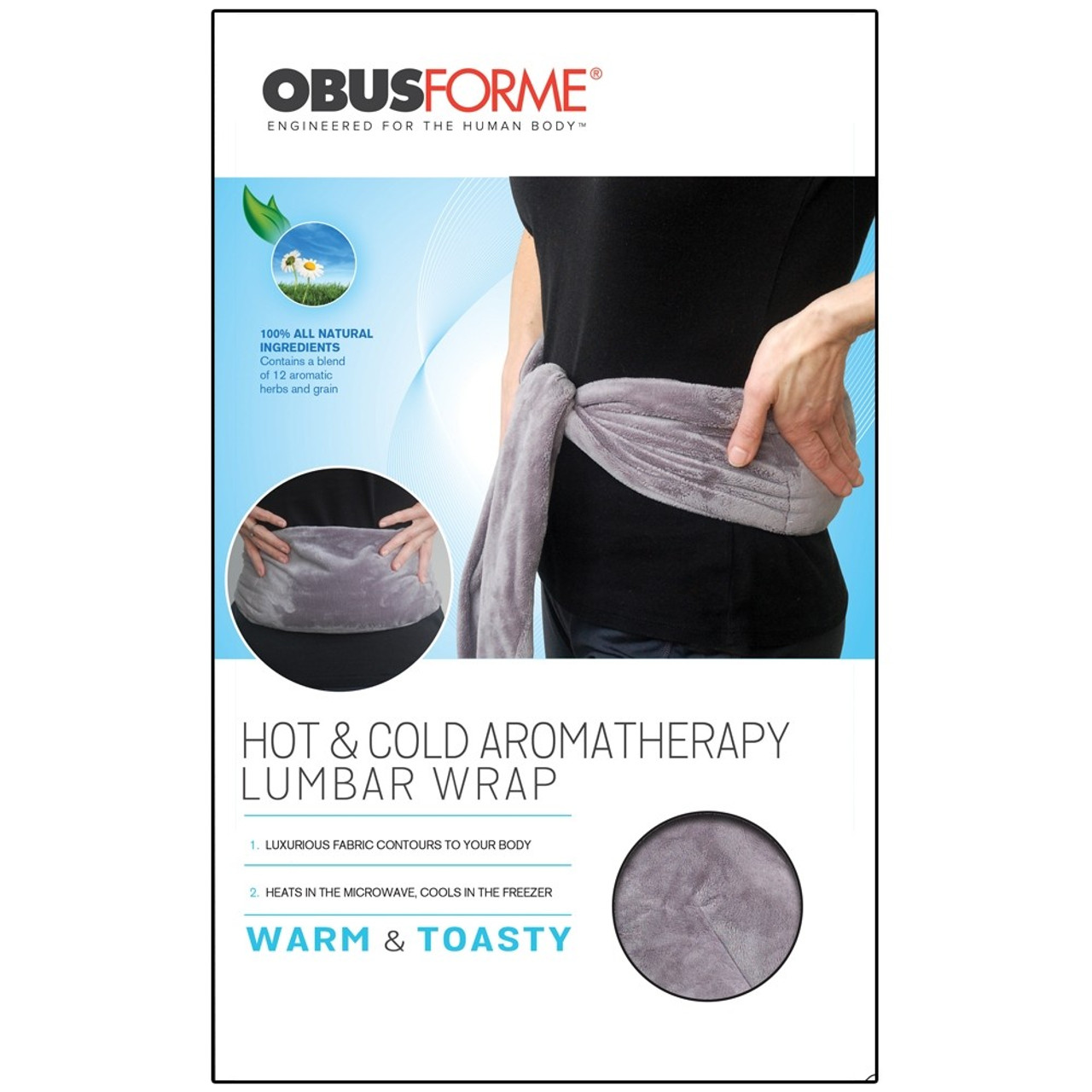 ObusForme® HC-LMW-GY Hot/Cold Aromatherapy Lumbar Wrap