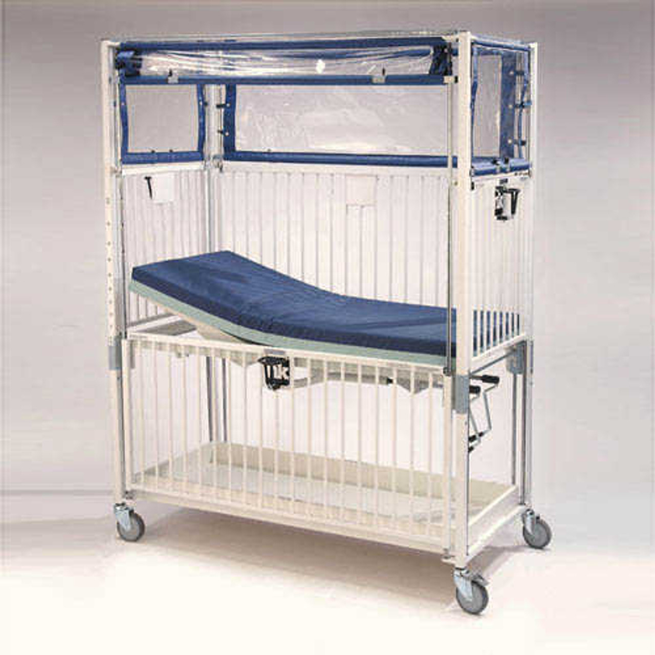 Novum C2072CL Crib, Infant ICU, Klimer, 4 Side Release, Flat Pan, 30 x 44, Chrome (Novum C2072CL)