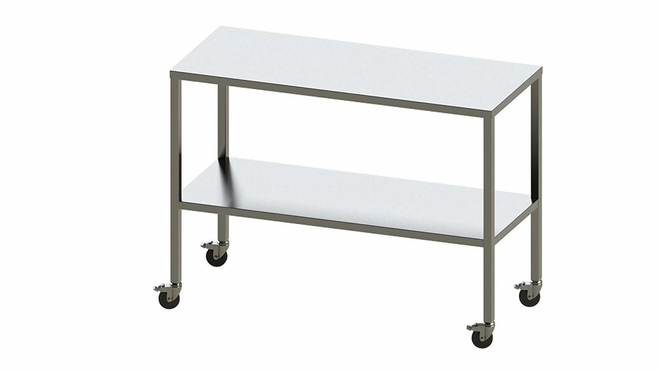 Novum SQ-362434-BS Instrument Table, Square legs