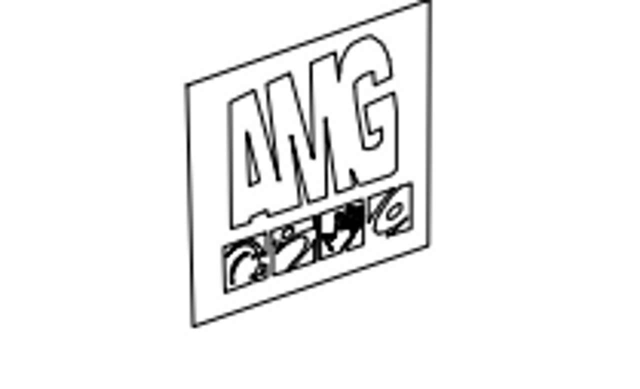 AMG A01-982 LOGO OVAL PLASTIC STICKER 1EA (AMG A01-982)
