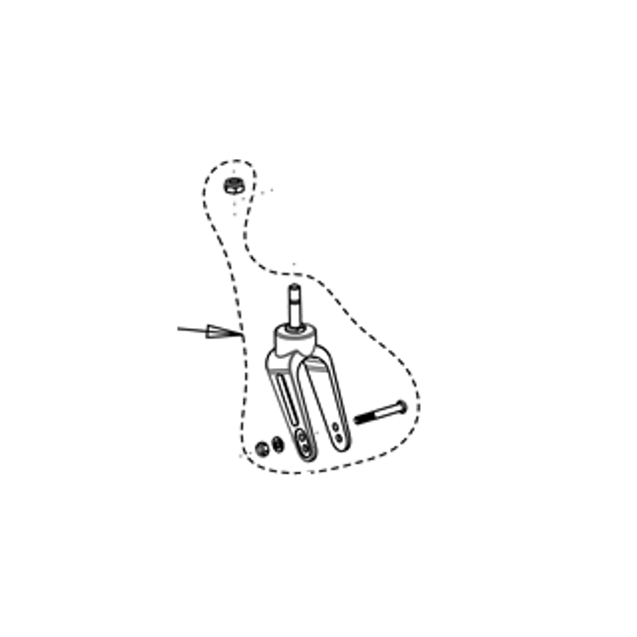 HUGO B14-151 HUGO FRONT FORK Assembly FOR 700-913 1PR (HUGO B14-151)