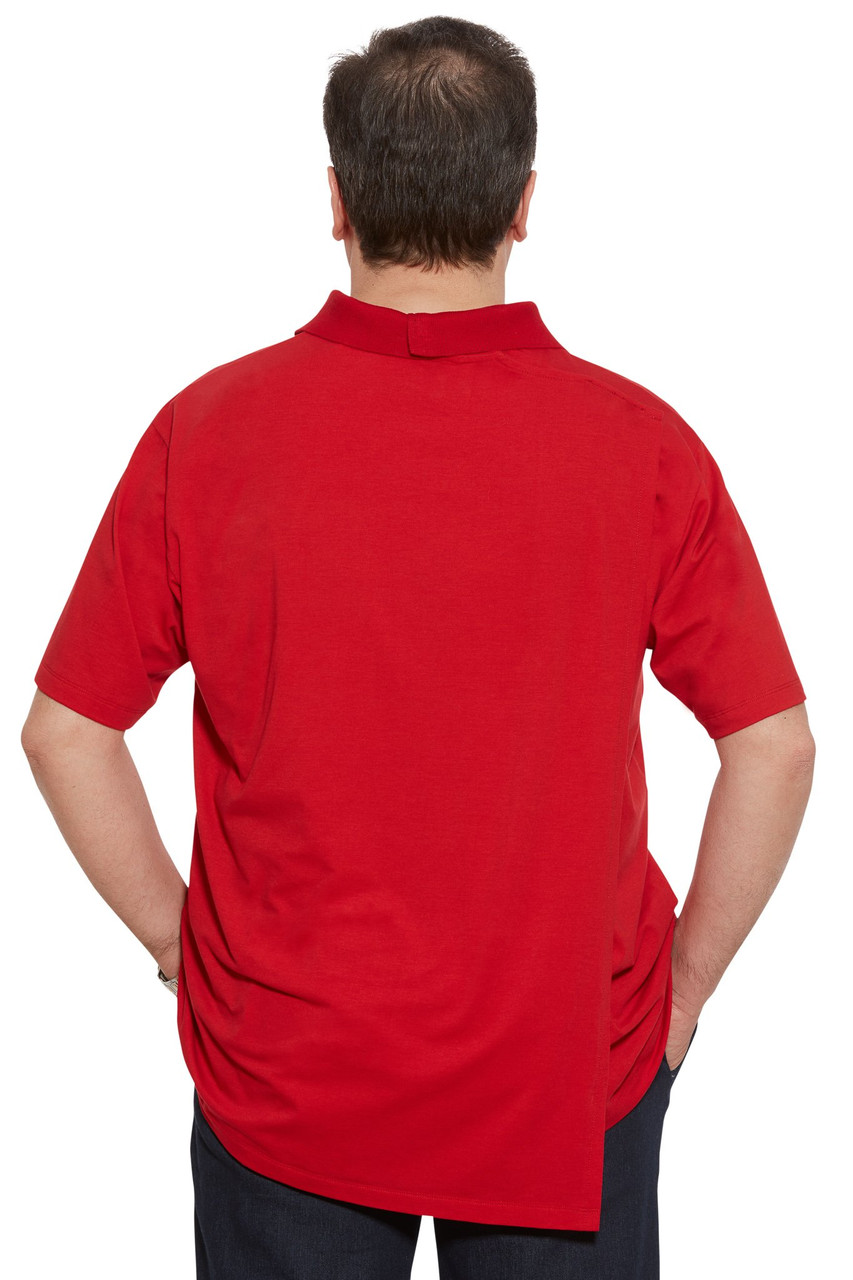 Ovidis 1-1101-20-6 Polo Shirt for Men - Red, Ralfie, Adaptive Clothing, 2XL
