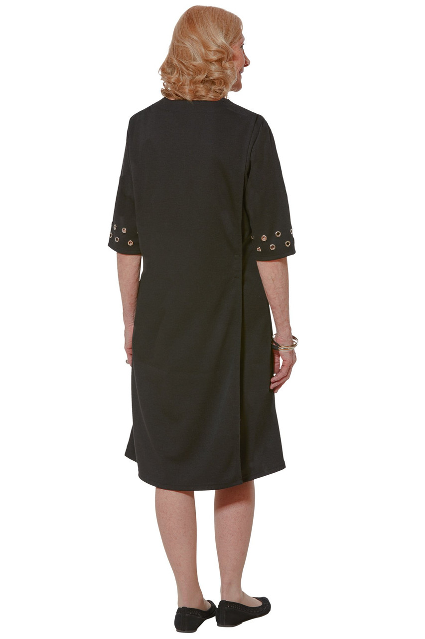 Ovidis 2-4401-90-3 Fashionable Dress - Black, Rory, Adaptive Clothing, L