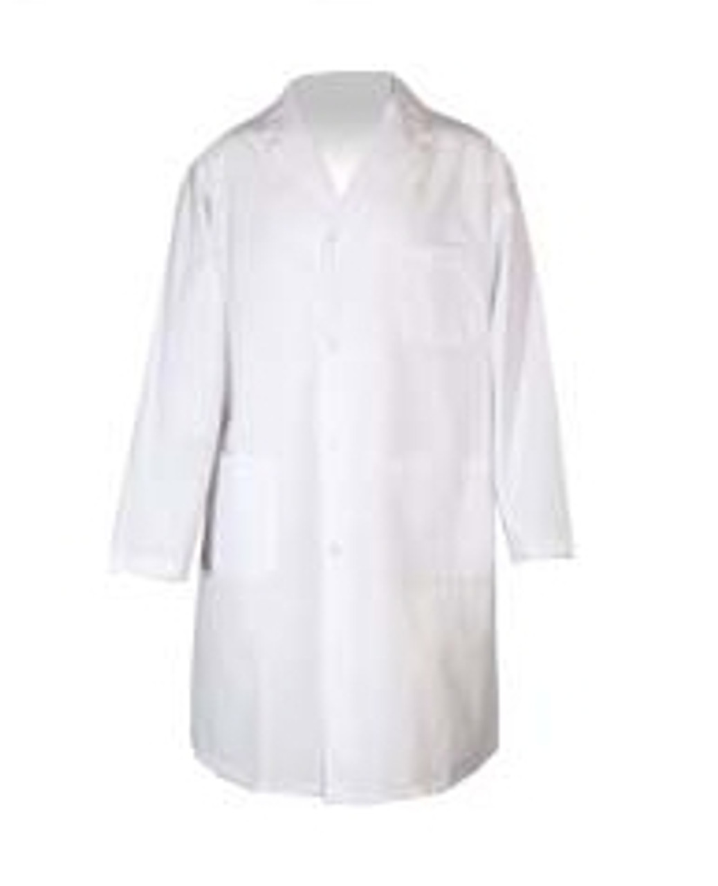 COAT LAB WHITE UNISEX LARGE BUTTON STYLE w/3 POCKETS SZ 44-46in (920-70443)