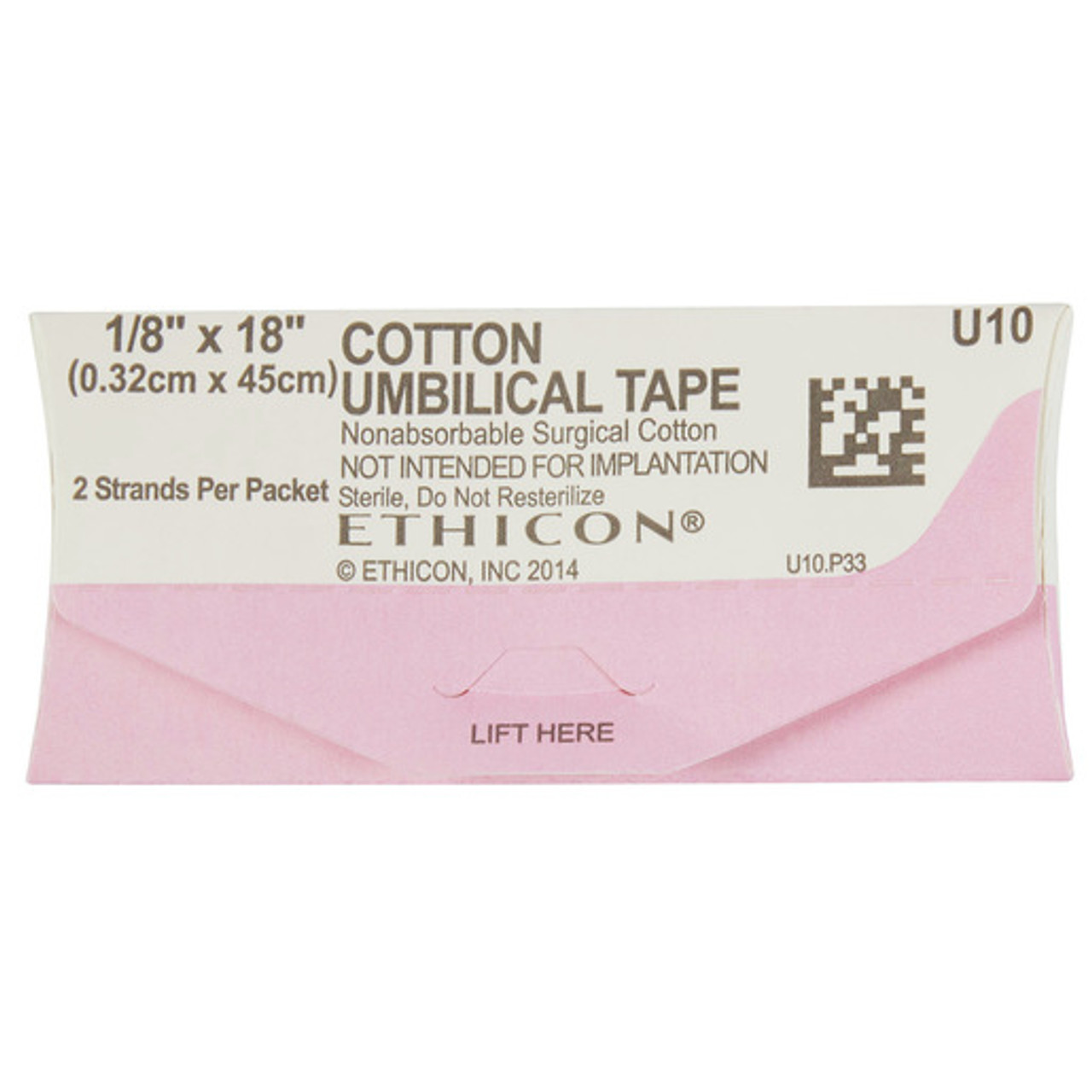 Molnlycke-U10T TAPE UMBILICAL COTTON 1/8 x 18in BX/24 x 2's