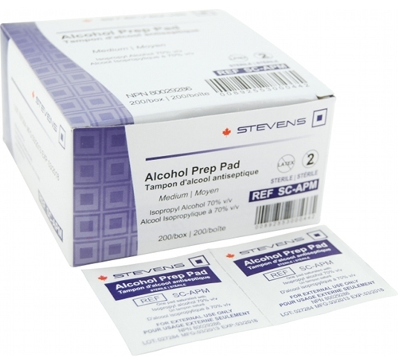 Buy Online Stevens Alcohol Prep Swab 70 001 SC APM Canada