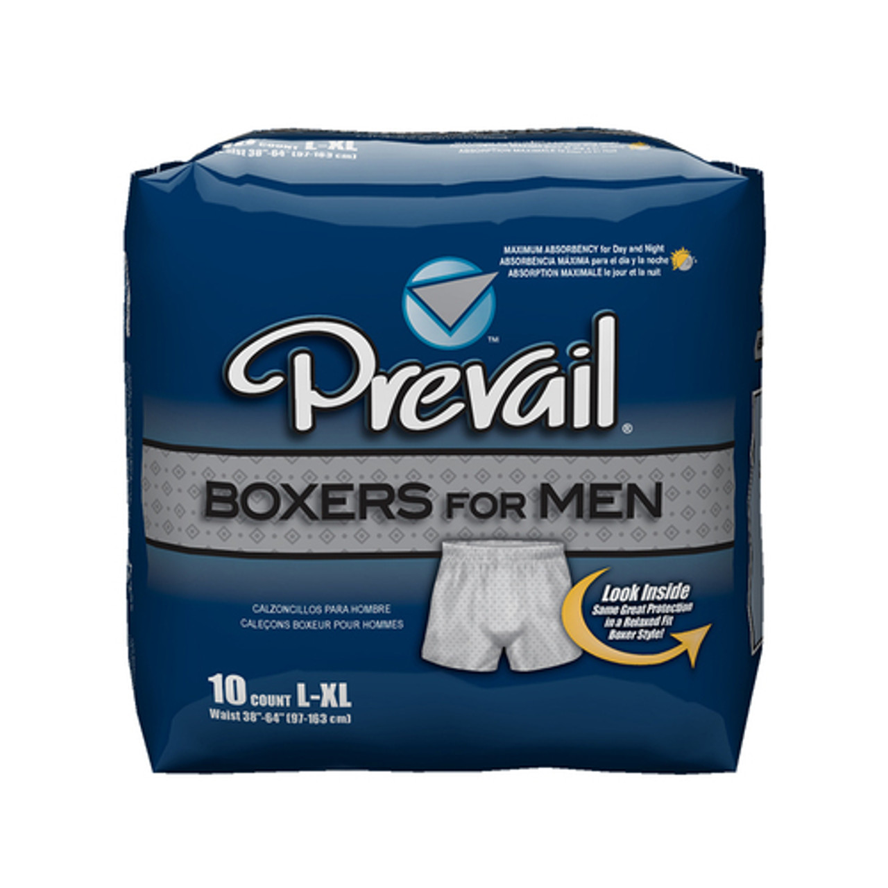 UNDERWEAR PROTECTIVE PREVAIL BOXERS MENS LG/X-LG 38-64in CA/4 x 10s 740-PBM-513