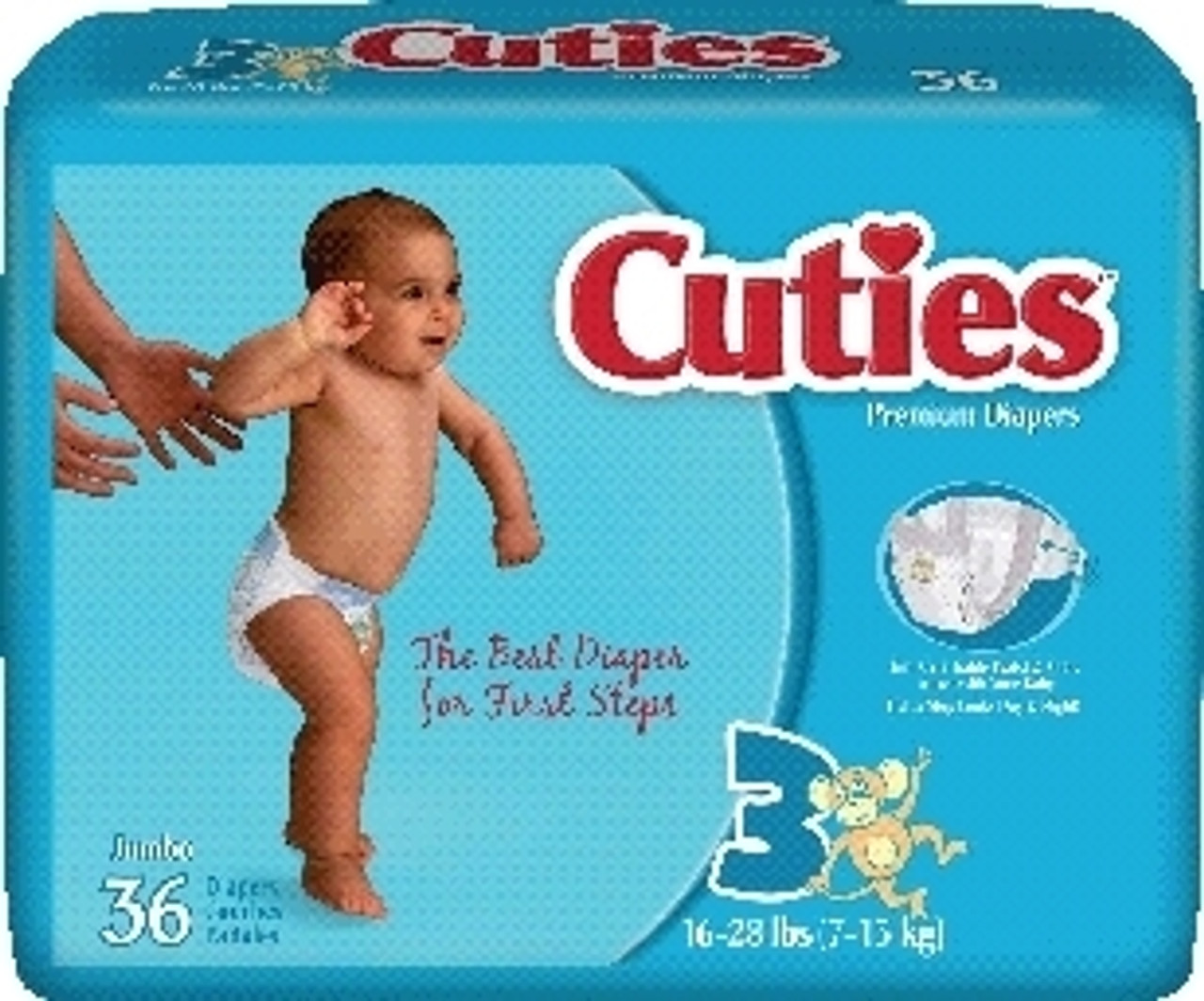 DIAPER BABY CUTIES SIZE NEWBORN UP TO 10 lb CA/4 x 42s 740-CR0001