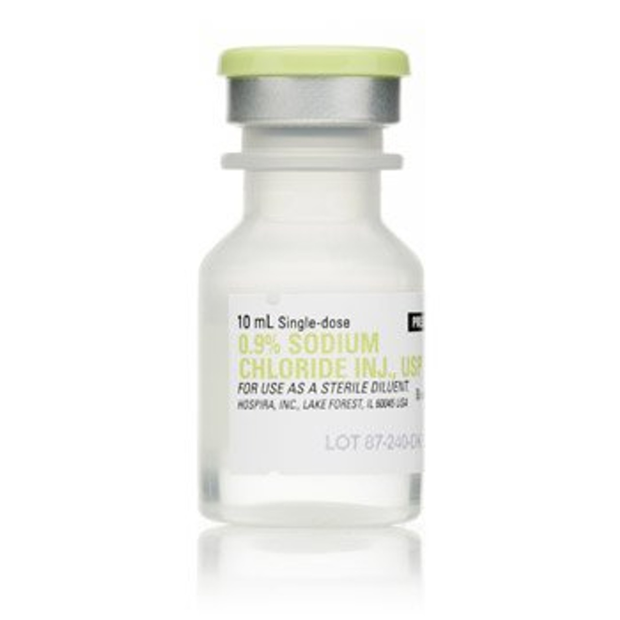 Hospira 01966010 SALINE SOLUTION 0.9% Sodium Chloride (NaCl) 10ml STERILE INJ w/PRESERVATIVE BX/25 954408