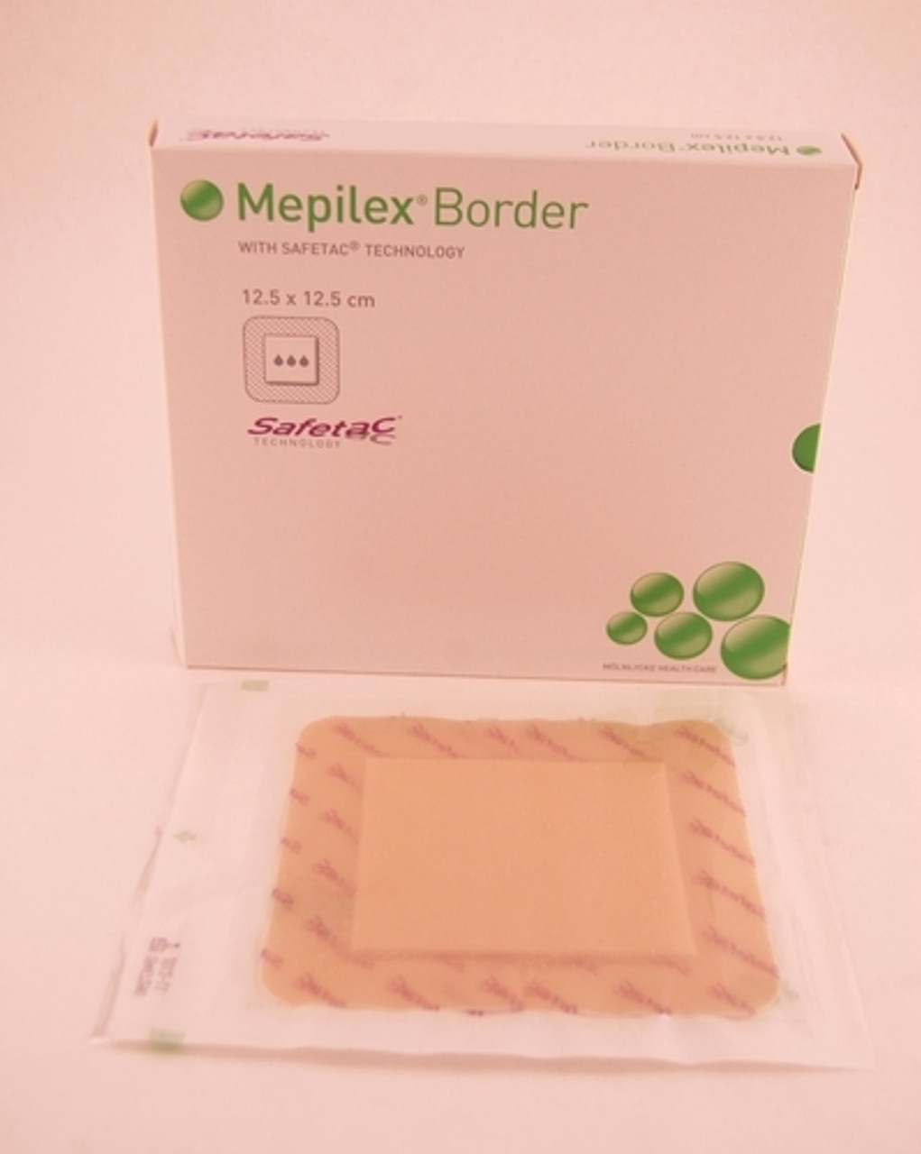 Mepilex-295000 DRESSING MEPILEX BORDER FOAM SELF && ADH 12.5 x 12.5cm w/SAFETAC BX/5