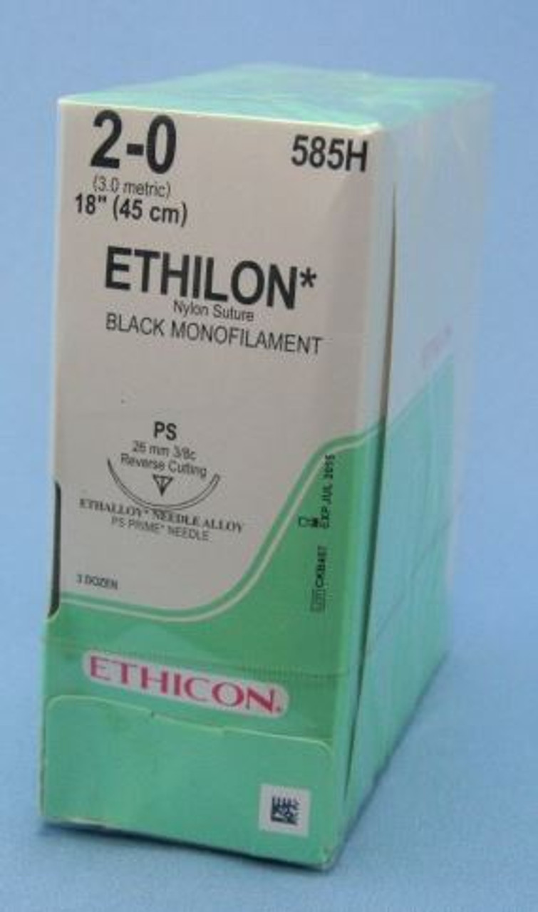 Ethicon-698G SUTURE NYLON MONO BLK 5-0 18in C3 BX/12 963-1285B