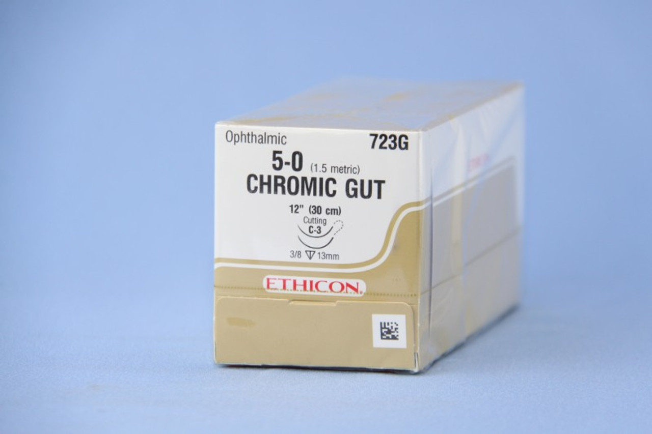 Ethicon-723G SUTURE GUT CHROMIC 5-0 12in C-3/C-3 BX/12