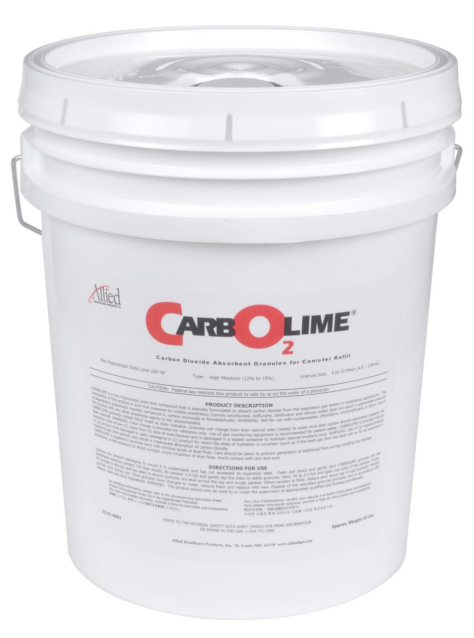 C Carb-O₂-Lime™ CO₂ Absorbent, Pail, 5 gallon/21 Liter, P24 C Carb-O₂-Lime™ CO₂ Absorbent, Pail, 5 gallon/21 Liter, P24