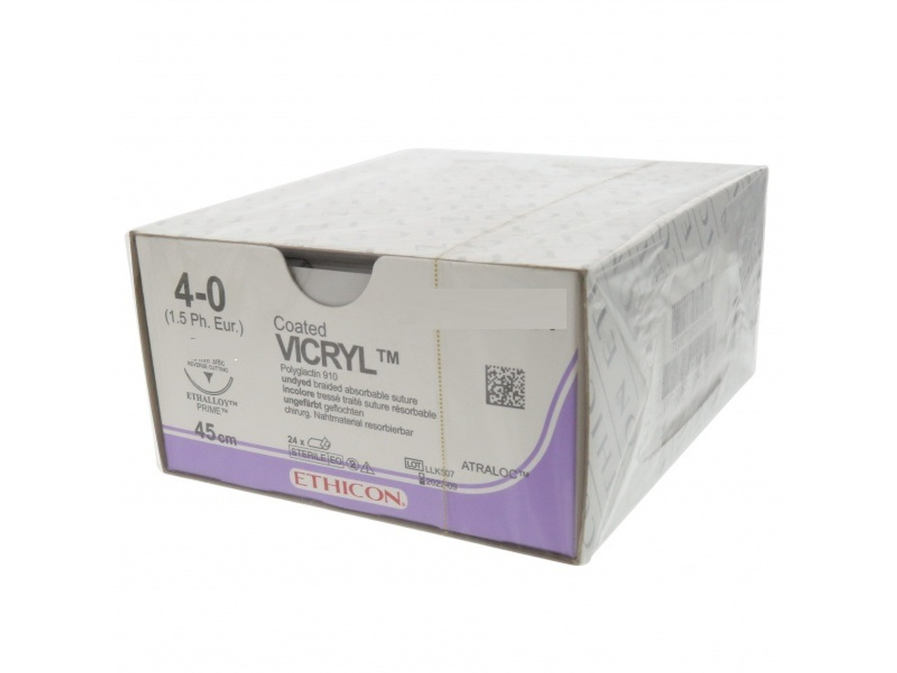 Ethicon-J214H SUTURE VICRYL CTD BRD UNDYE 4-0 27in RB-1 BX/36