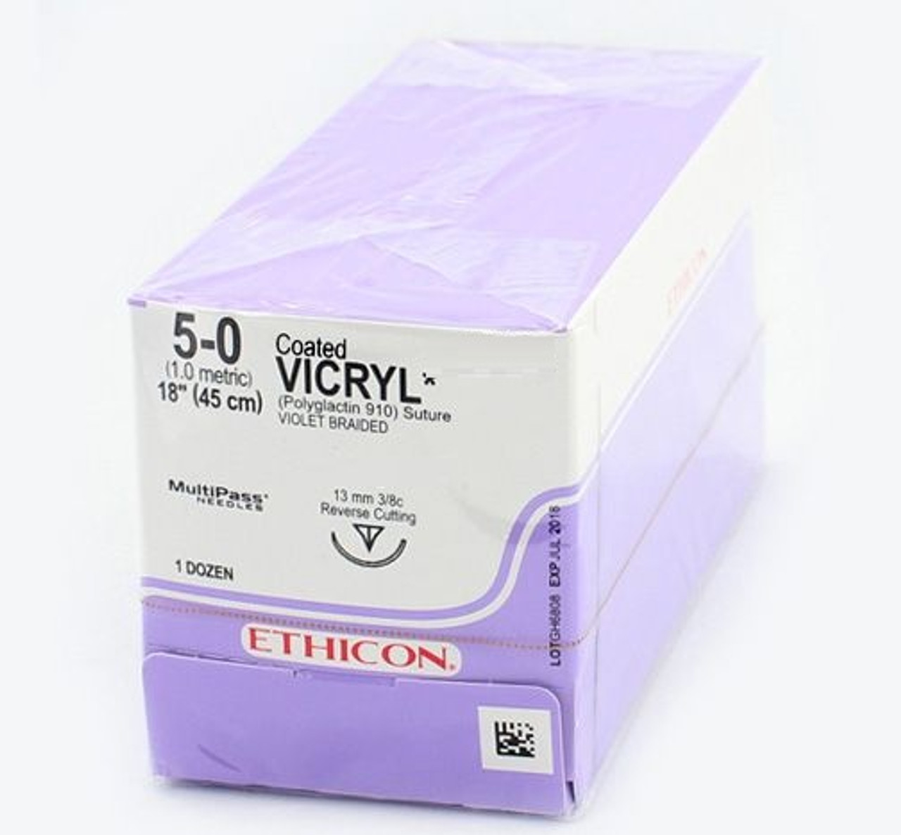 Ethicon-J506G SUTURE VICRYL CTD BRD UNDYE 5-0 18in PS-4 BX/12