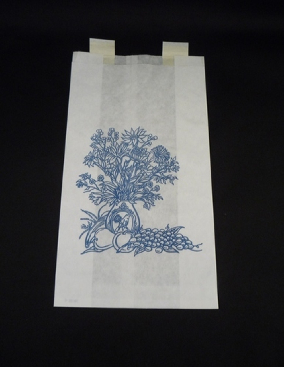 Rlaston-950231 BAG BEDSIDE PAPER 6.5x3.13x11.38in BLUE FLORAL FLAME RETARDANT CA/2000