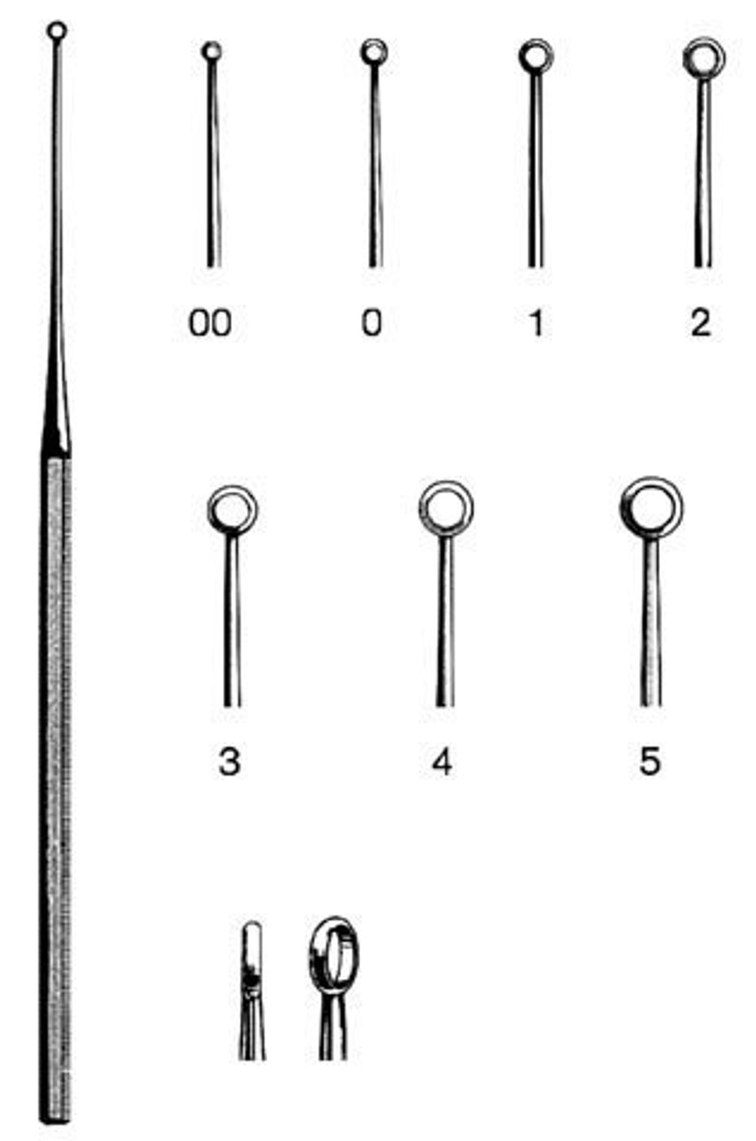 635-538-450 CURETTE EAR BUCK BLUNT STRAIGHT #0 S/S