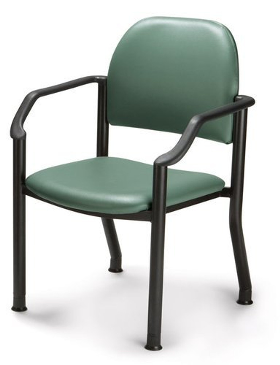 CHAIR SIDE w/ARMS BLK FRAME/17in** SEAT HT/400lb CAP SHADOW UPH 144-680-002-232